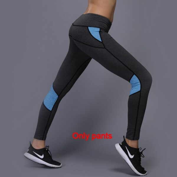 Sexy Yoga Set sports wear for women gym TShirt + Pants Breathable Gym Workout Clothes Compressed Yoga Leggings Sport Suit - Image 6