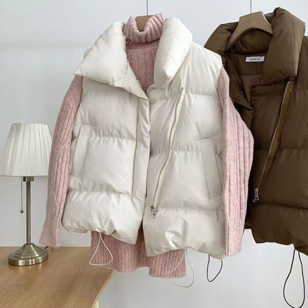 Autumn and winter short down cotton vest women's versatile jacket trend - Image 6