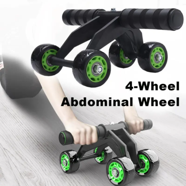 New Design Foldable Abs Plastic Abdominal 4 Wheel Exercise Wheel Abdominal Set Kit Gym Equipment - Image 5