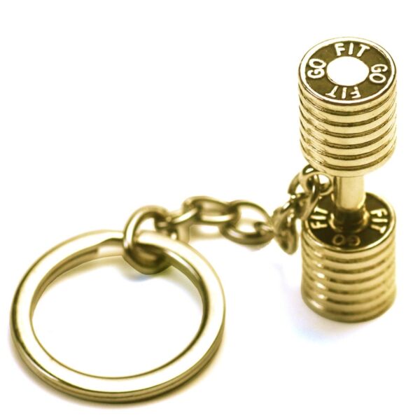 GYM Large Dumbbell Stainless Steel Keychain Sports Fitness Personalized Key Chains for Men Jewelry Gift Customize Wholesale - Image 3