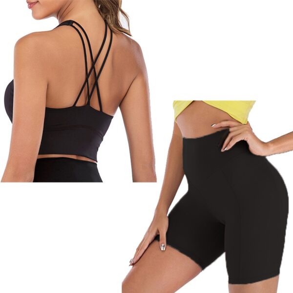Yoga Set Short Women Fitness Set Yoga Outfit For Women 2 Piece Gym Suit Sports Bra Sets - Image 8