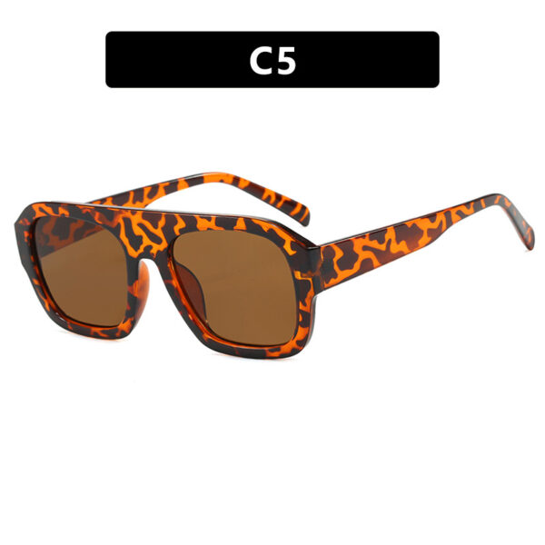 Single beam large frame square sunglasses, new personalized sunglasses, cross-border sunglasses, women's Instagram, same trend - Image 10