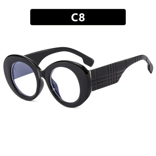 Large frame circular sunglasses for street photography Instagram fashion show, modern retro sunglasses - Image 13