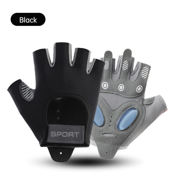 Sports gloves female yoga exercise anti-skid shock absorption half finger gloves wear-resistant breathable riding gloves - Image 2