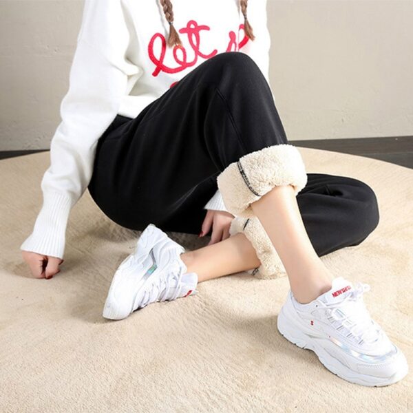 Winter Women Gym Sweatpants Workout Fleece Trousers Solid Thick Warm Winter Female Sport Pants Running Pantalones Mujer - Image 5