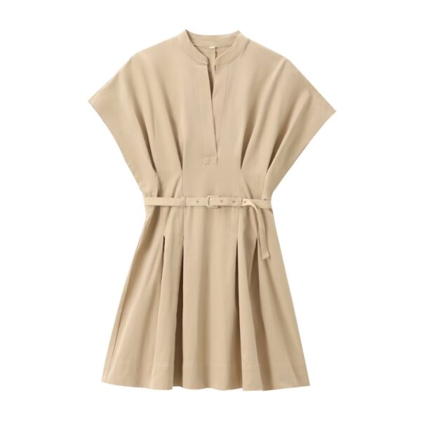 Summer new women's clothing European and American style pleated short style slim and sexy dress for women - Image 5