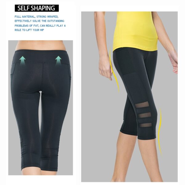 Calf-length Pants Capri Pant Sport leggings Women Fitness Yoga Gym High Waist Legging Yoga Pants - Image 5
