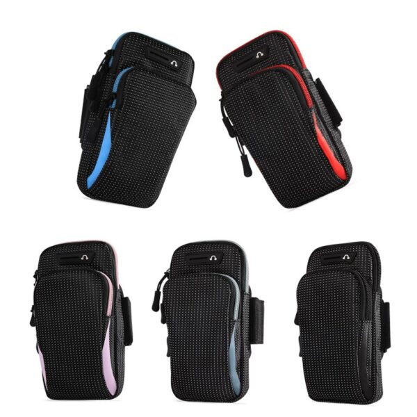 6.5 Inches Sports Bag Armband Case Gym Fitness Running Arm Band Bag Cover Jogging Workout Pouch for Mobile Phone Key Money Card - Image 2