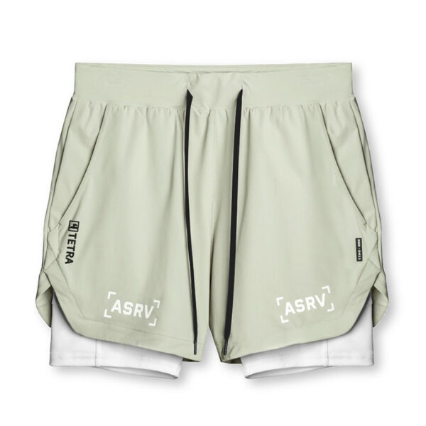 Wear Summer Sports Shorts Men's Fake Two-Piece Quick-Drying Double-Layer Basketball Pants Anti-Running Training Five-Point Pants - Image 8