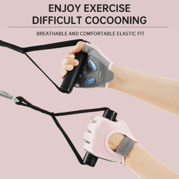 Sports gloves female yoga exercise anti-skid shock absorption half finger gloves wear-resistant breathable riding gloves - Image 8