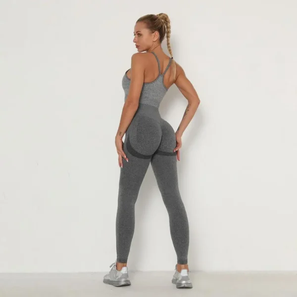 Seamless Women Gym Set Long Sleeve Top High Waist Belly Control Sport Leggings Gym Clothes Seamless Sport Suit Sexy Booty Girls - Image 17